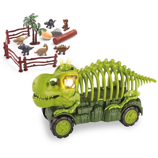 Dinossauro dinocar com acessorios - cardoso toys (unidade)