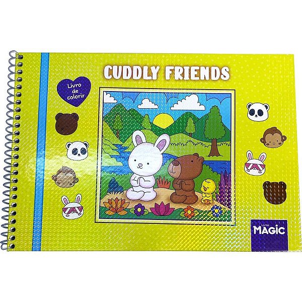Livro de colorir cuddly friends 48pgs 22x16cm - magic kids (unidade)