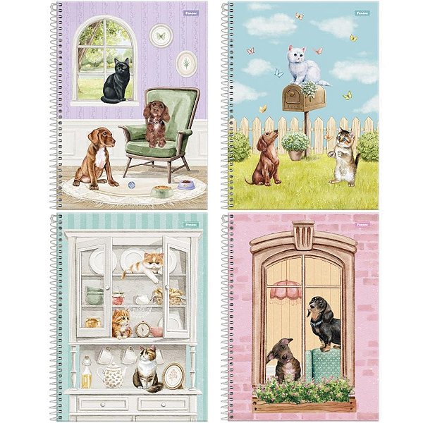 Caderno 10x1 capa dura furfriends 160fls. - foroni (pct.c/04)