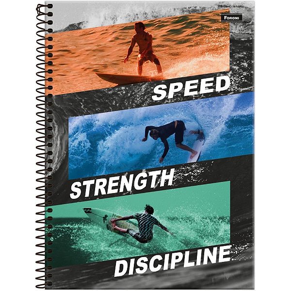 Caderno 10x1 capa dura freewave 160f - foroni (pct.c/04)
