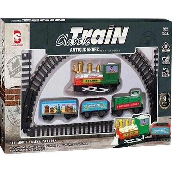 Locomotiva trem prime 183cm 9pcs a pilha - samba toys (unidade)
