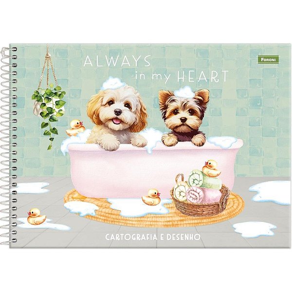 Caderno desenho univ capa dura furfriends 80f - foroni (pct.c/05)