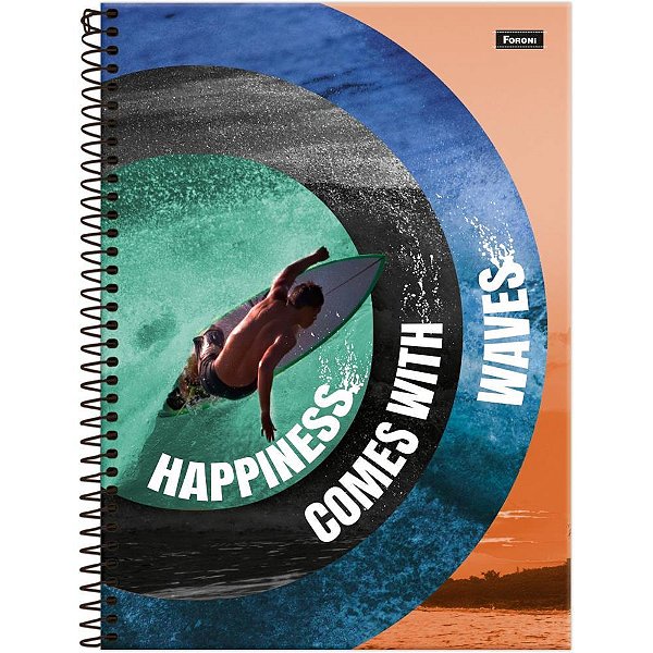 Caderno 01x1 capa dura freewave 80f - foroni (pct.c/04)