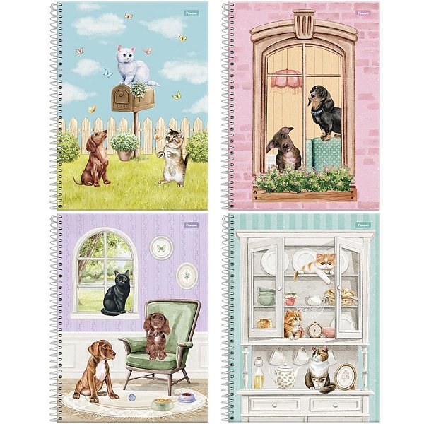 Caderno 01x1 capa dura furfriends 80fls. - foroni (pct.c/04)