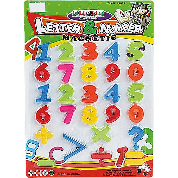 Brinquedo educativo numeros magneticos m 27pecas - samba toys (unidade)