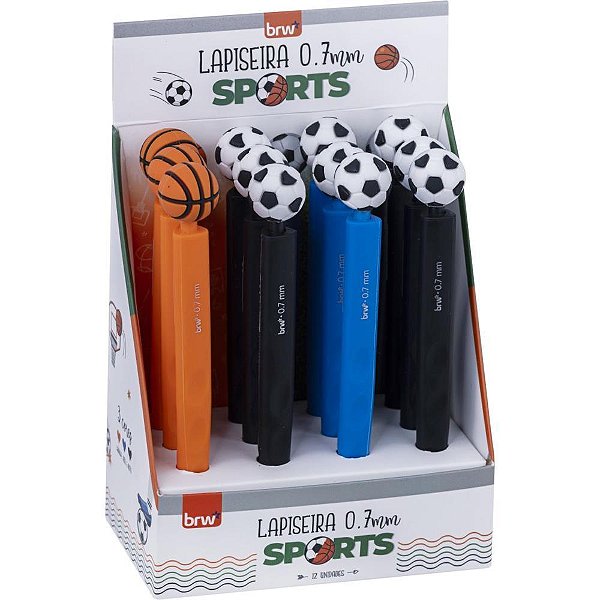 Lapiseira 0.7mm sports plastica 3 cores sortid - brw (dp.c/12)