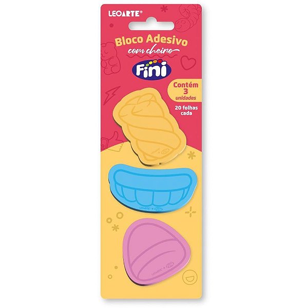 Bloco de recado autoadesivo fini c/aroma 3x20 fls - leonora (bl.c/03)