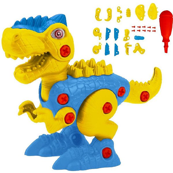 Brinquedo para montar t-rex monta e desmonta - homeplay (unidade)