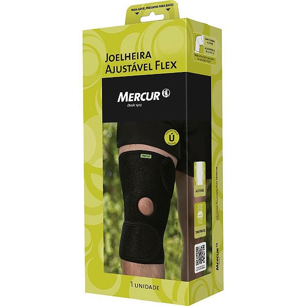 Produto ergonomico joelheira ajustavel flex - mercur (unidade)