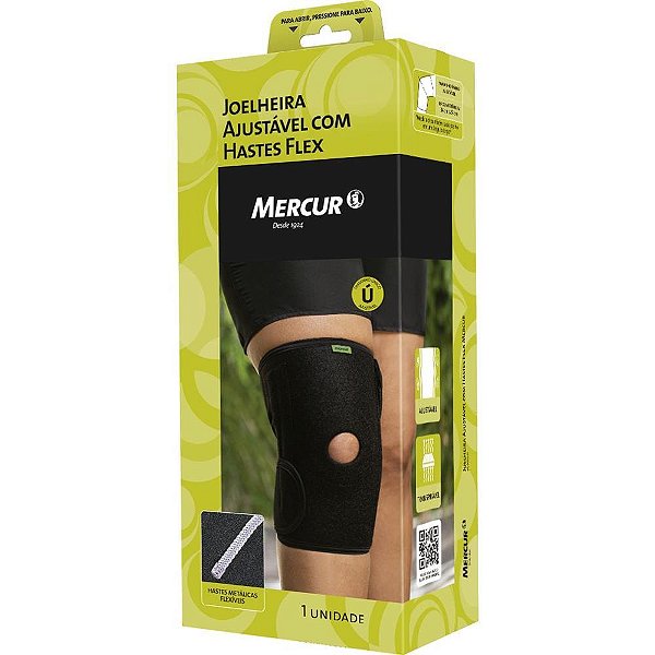 Produto ergonomico joelheira com hastes ajustavel - mercur (unidade)