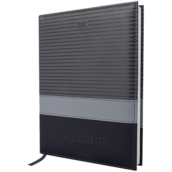 Agenda permanente cinza e preta 168f.134x190mm - dac (unidade)