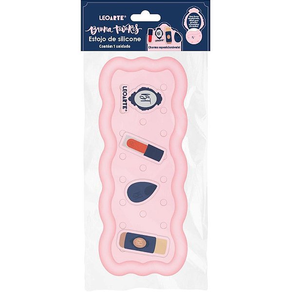 Estojo simples bruna tavares silicone c/pins - leonora (unidade)