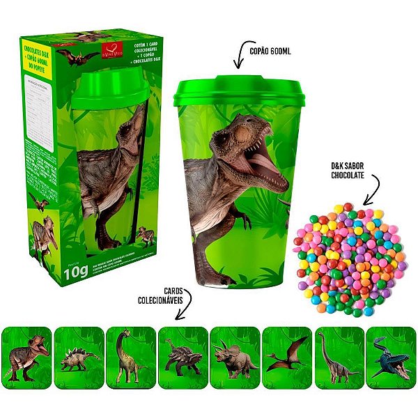 Doce copao dinossauro c/surpr 600ml - divino kids (unidade)