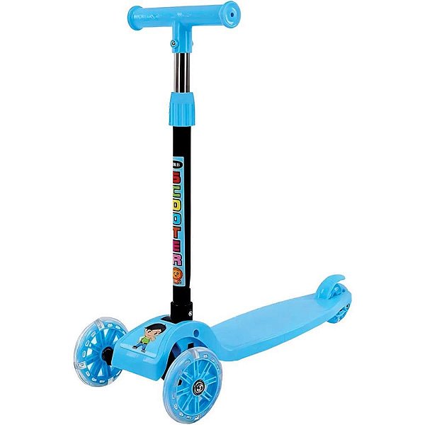 Patinete azul c/luz dobravel - toy mix (unidade)