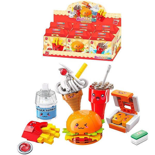 Brinquedo para montar set build fun fast food (s) - keepplay (dp.c/06)
