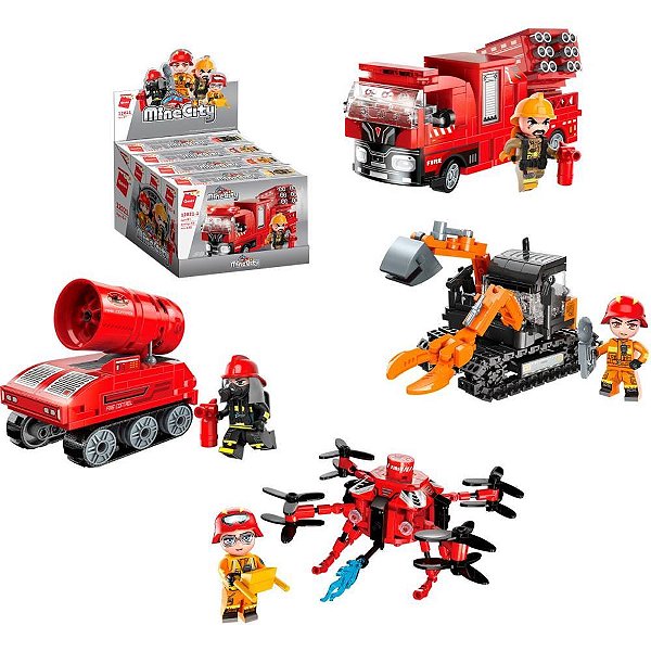 Brinquedo para montar set bombeiro em acao (s) - keepplay (dp.c/04)