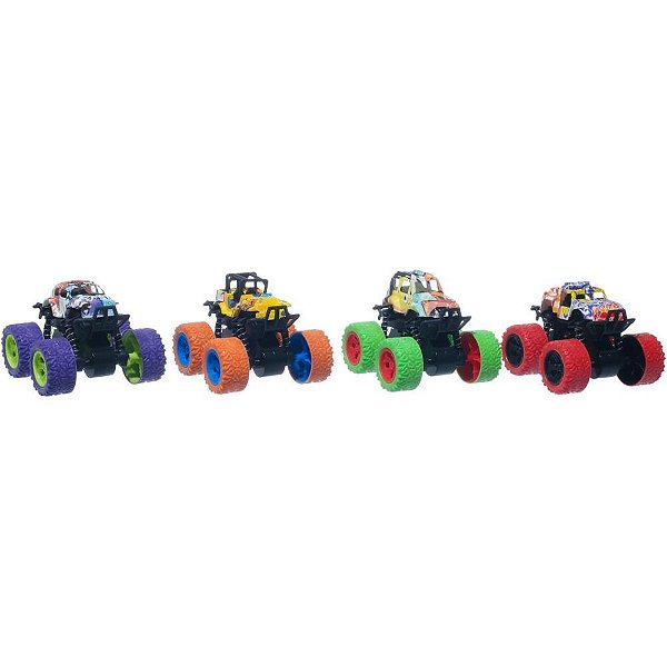 Carrinho m truck 4x4 4 cores 9cm - pp import (dp.c/08)