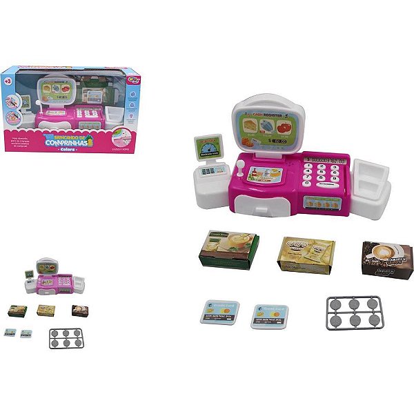 Brincando de profissoes caixa registradora colors/som - wellmix (unidade)