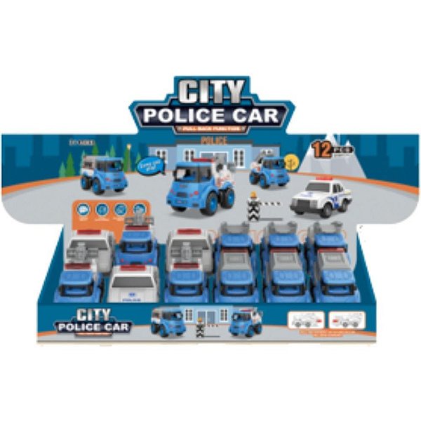 Carrinho police city c/12 - pp import (dp.c/12)