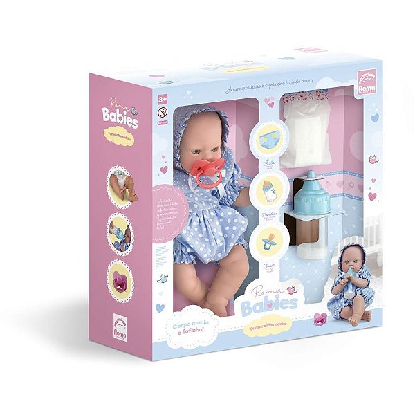 Boneca babies primeira mamadeira - roma (unidade)