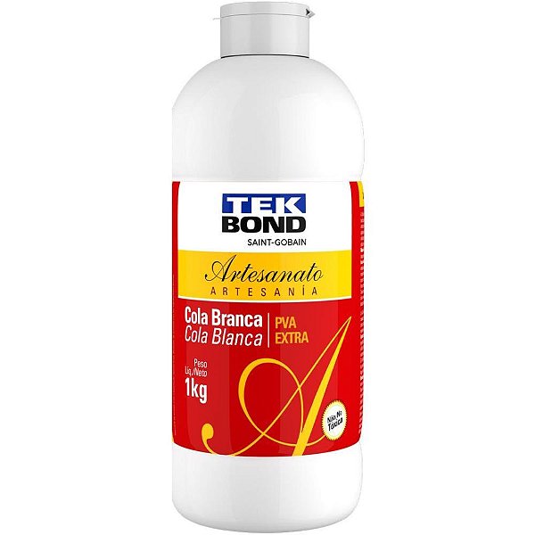 Cola para artesanato branca extra 1kg - tekbond (unidade)