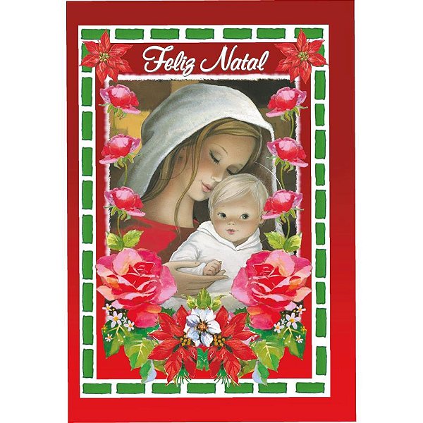 Cartao de natal kit-250 dobrado c/envelope - cristina (pct/270)