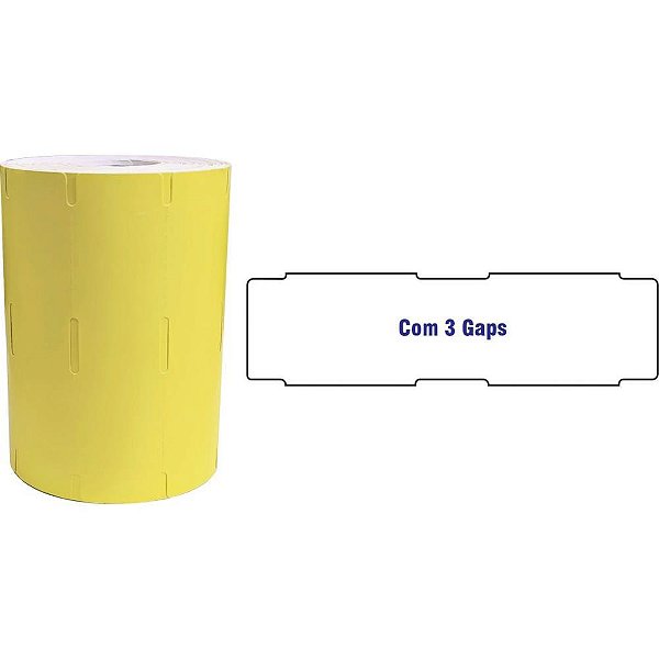 Etiqueta para marcacao gondola 110x30mm 30m 3gaps s/a - fitacrel (rolo)