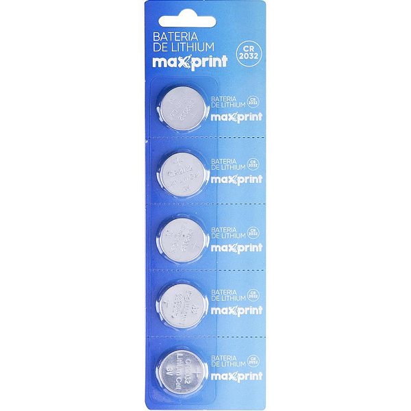 Pilha bateria botao cr2025 3v lithium alcali - maxprint (bl.c/05)