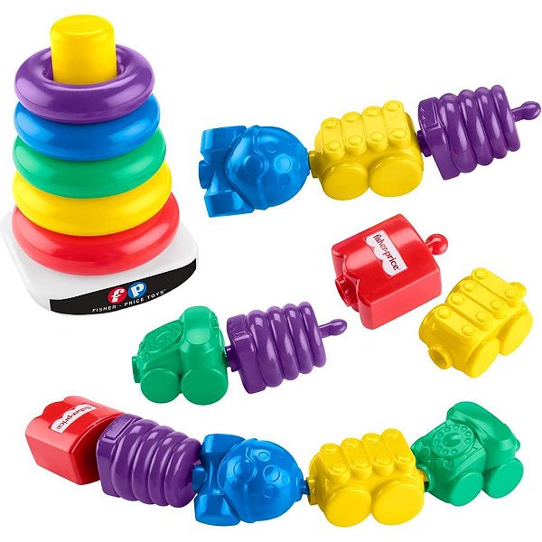 Fisher-price infant piramide de argolas 80th matte - mattel (unidade)