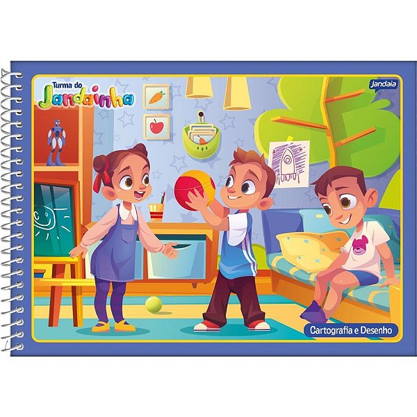 Caderno desenho univ capa dura jandainha masculino 80fls. - jandaia (pct./04)