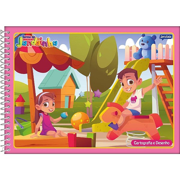Caderno desenho univ capa dura jandainha feminino 80fls. - jandaia (pct.c/04)