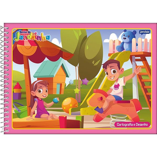 Caderno desenho univ capa dura jandainha feminino 80fls. - jandaia (pct.c/04)