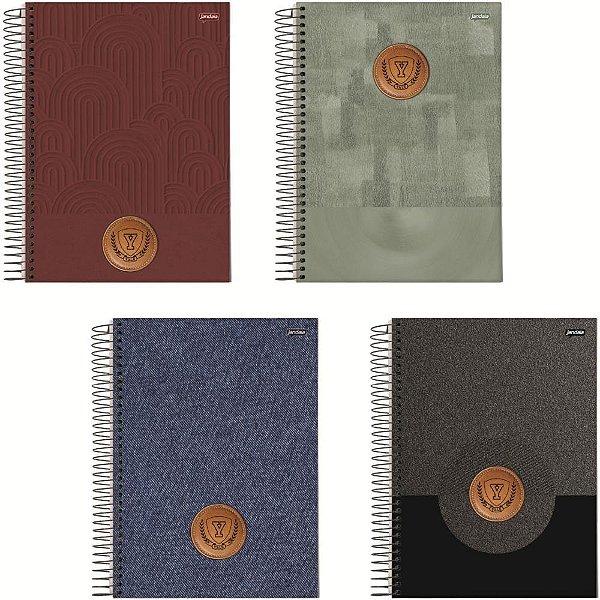 Caderno espiral 1/4 capa dura yale 80fls. - jandaia (pct.c/05)