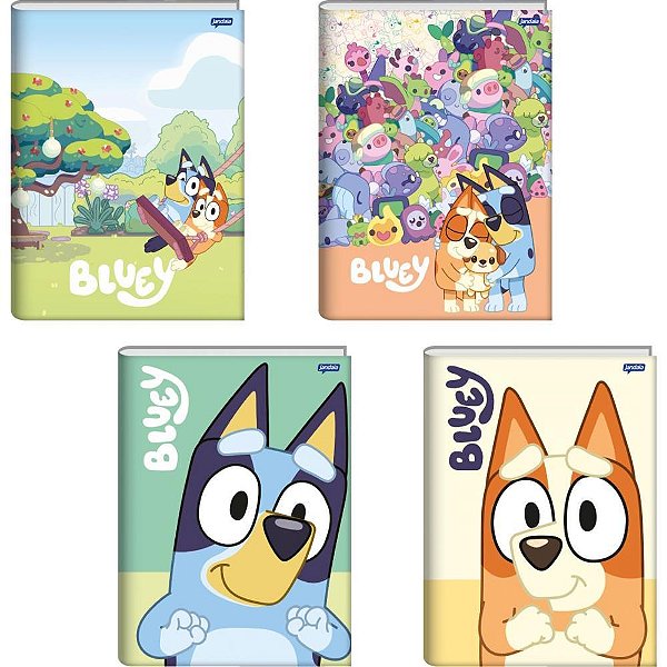 Caderno brochurao capa dura bluey 80fls. - jandaia (pct.c/05)