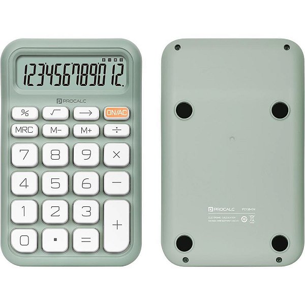 Calculadora de mesa 12 dig. bege solar/bater.pc130 - procalc (unidade)