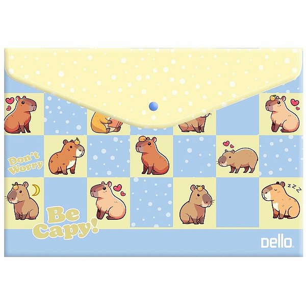 Pasta envelope a4 be capy com botao azul - dello (pct.c/10)