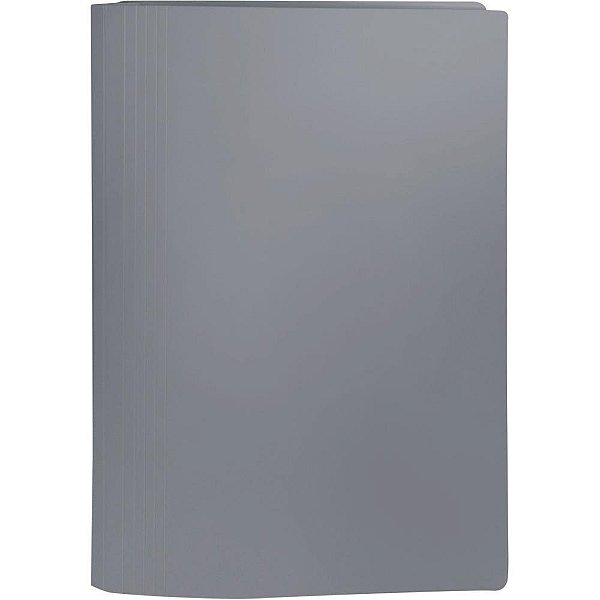 Pasta classificador rapido plastica com grampo cinza - dello (pct.c/10)