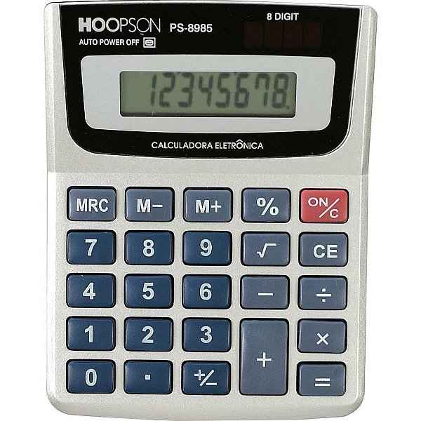 Calculadora de mesa 8digitos bateria prata - mercoriental (unidade)