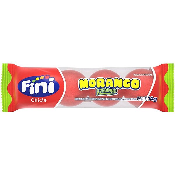 Doce chicle morango 14g - fini (dp.c/18)