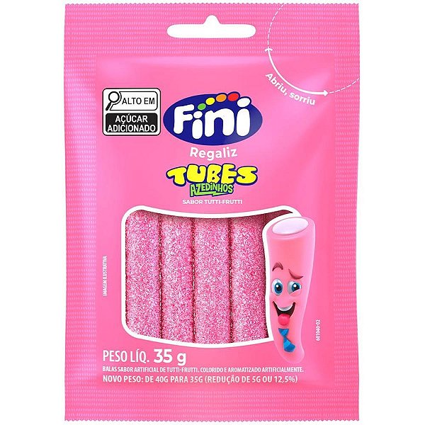 Doce tubes tutti frutti 35g - fini (dp.c/10)
