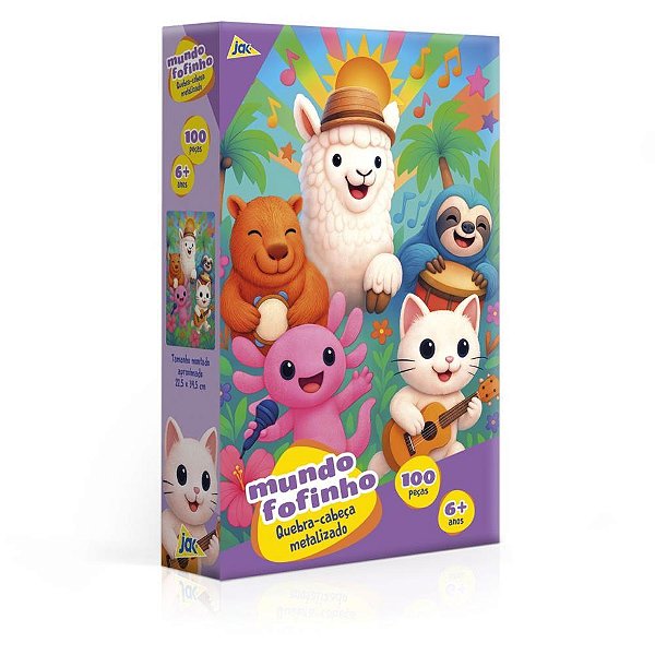 Quebra-cabeca cartonado mundo fofinho 100 pcs - toyster (unidade)