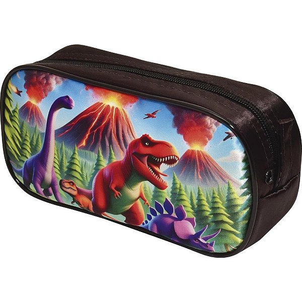 Estojo simples dino vulcao/fogo sortido - reflex (unidade)
