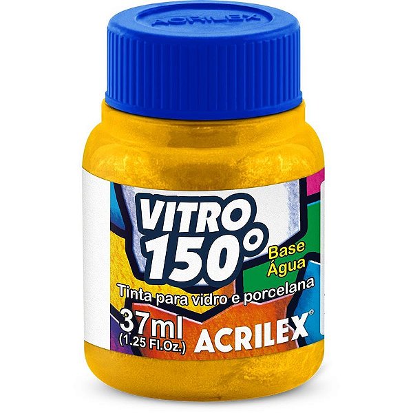 Tinta vitral vitro 150 37ml ouro - acrilex (cx.c/06)