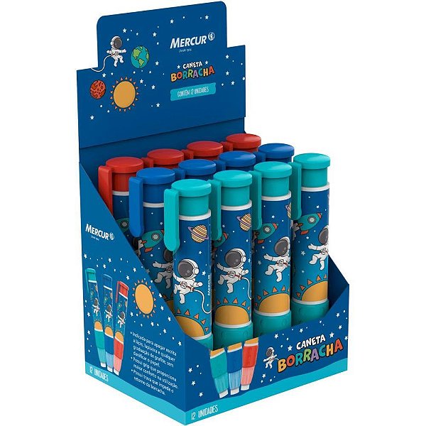 Borracha caneta sistema solar sortido - mercur (cx.c/12)