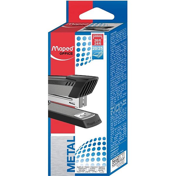 Grampeador metal master 1 universal 26/6 e 24/6 - maped (unidade)