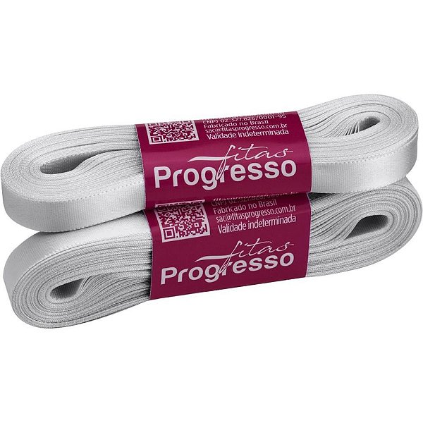 Fita de cetim 10mm 10m. cinza claro 2028 - fitas progresso (unidade)