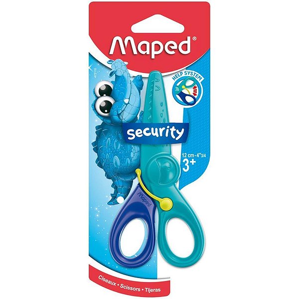 Tesoura escolar kidipulse jacare 12cm - maped (blister)
