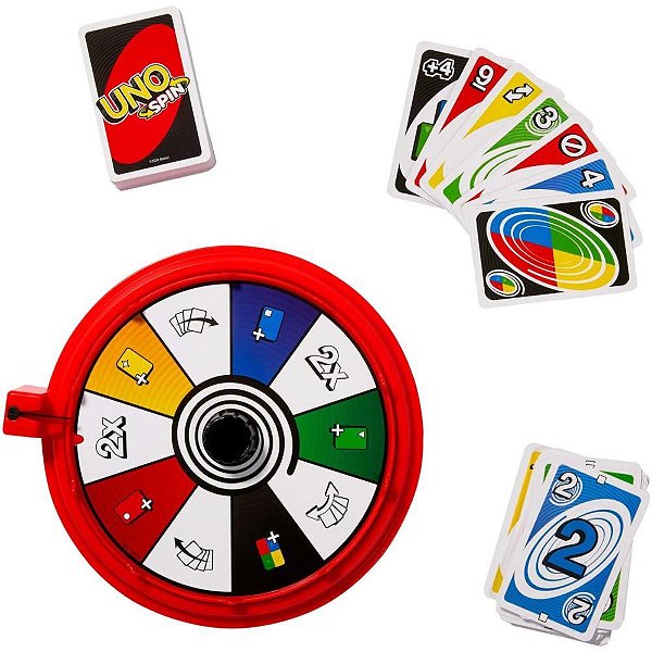 Jogo de cartas uno spin refresh - mattel (unidade)