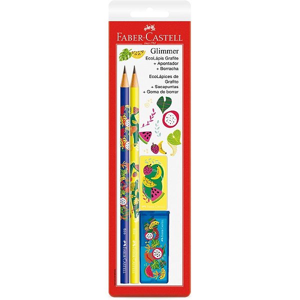 Kit escolar glimmer botanica 2lap+1apon+1b - faber-castell (unidade)