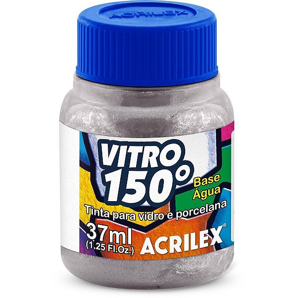 Tinta vitral vitro 150 37ml prata - acrilex (cx.c/06)